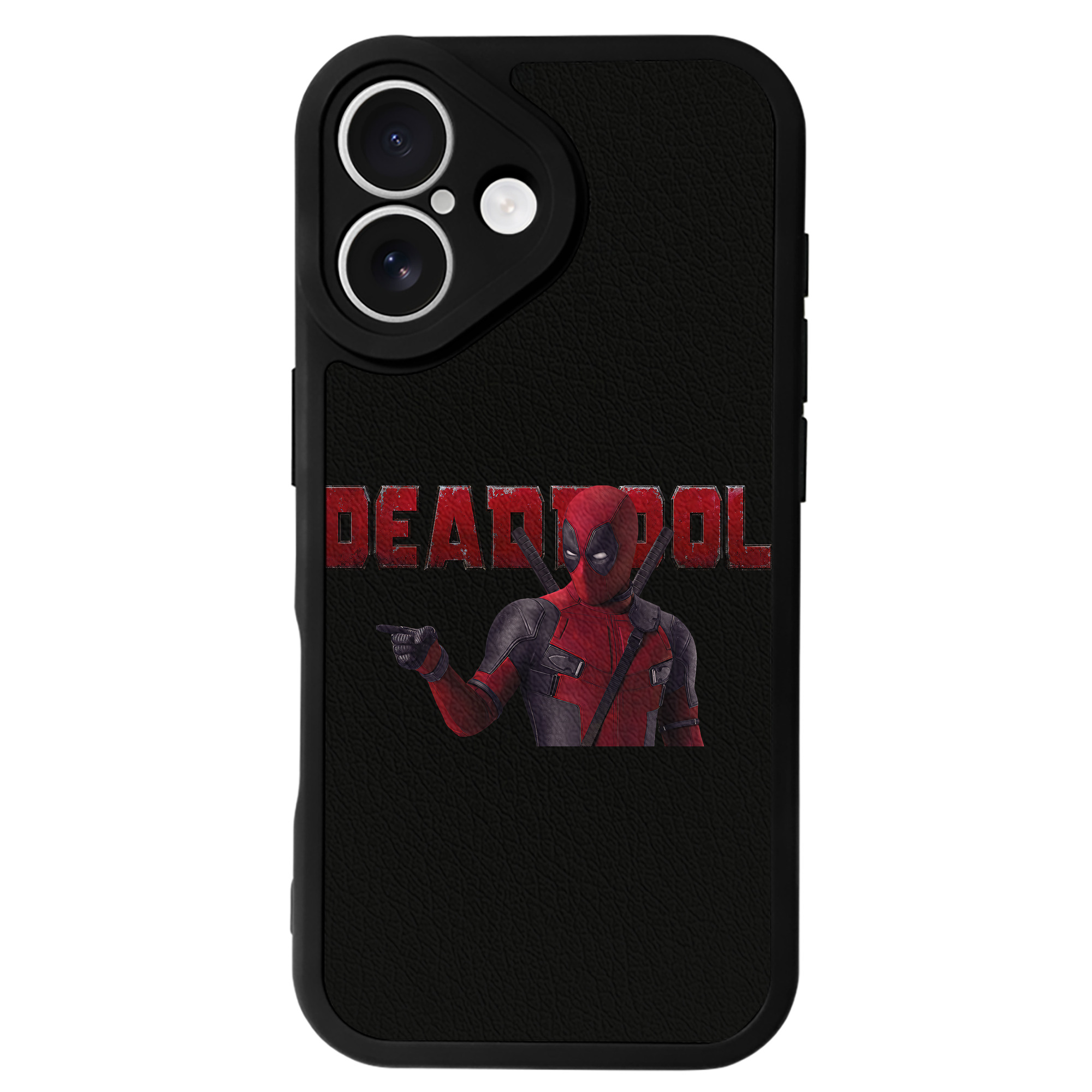 （画像用） Deadpool デッドプール 【iPhone 16シリーズ対応】シリコンスマホケース（レザー調） 材質：シリコン